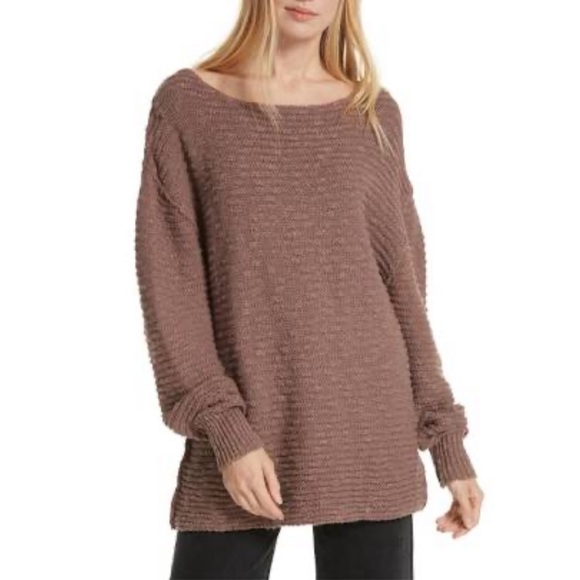 Free people Menace Solid Long Sleeve Tunic Sweater - Picture 2 of 6